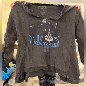 Oversized distressed Led Zeppelin sweatshirt
